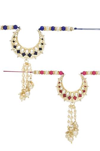 rakshabhandhan special designer pearl hanging lumba combo rakhi for bhabhi/sister 