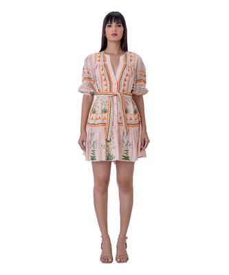 Peach linen crissy dress 1