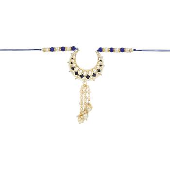 rakshabhandhan special designer pearl hanging lumba combo rakhi for bhabhi/sister  3