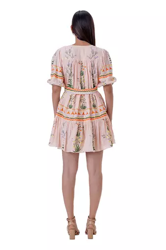 Peach linen crissy dress