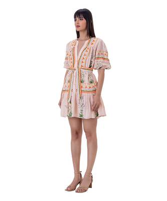 Peach linen crissy dress 5