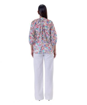 Multicolor linen flores top 5