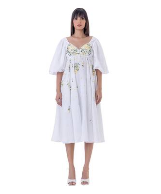 White linen ione dress 1