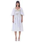 White linen ione dress