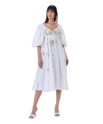 White linen ione dress 2