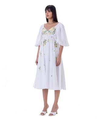 White linen ione dress 3