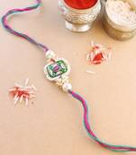 rakshabhandhan special kundan stone rakhi with roli chawal for bhaiya/brother/mens 