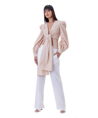 Beige cotton elm shirt 2