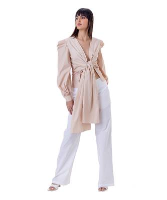 Beige cotton elm shirt 3