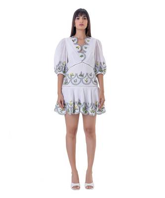 White linen mila dress 1