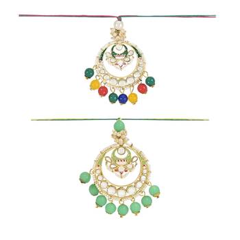 rakshabhandhan special designer pearl hanging lumba combo rakhi for bhabhi/sister  1