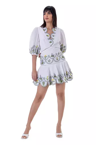 White linen mila dress