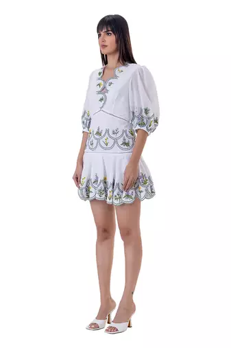 White linen mila dress