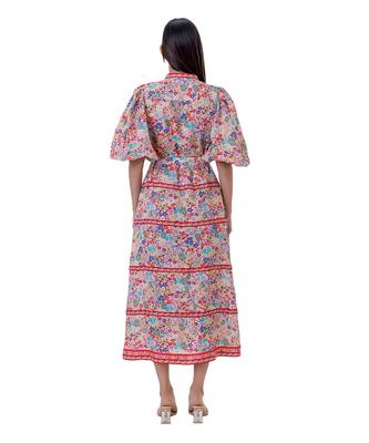 Multicolor linen orcal dress 5