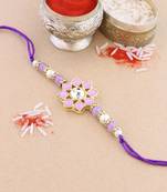 rakshabhandhan special kundan stone rakhi with roli chawal for bhaiya/brother/mens 