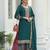 Designer Palazzo Salwar Kameez Embroidered Georgette in Teal blue