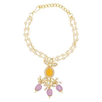 rakshabhandhan special designer pearl hanging lumba bracelet rakhi for bhabhi/sister  2