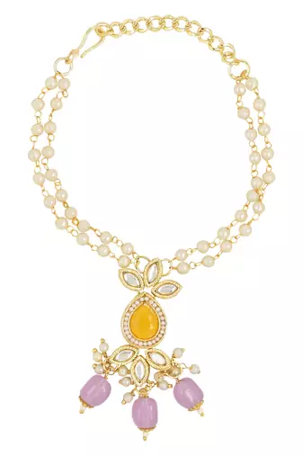 rakshabhandhan special designer pearl hanging lumba bracelet rakhi for bhabhi/sister 