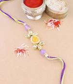 rakshabhandhan special kundan stone rakhi with roli chawal for bhaiya/brother/mens 