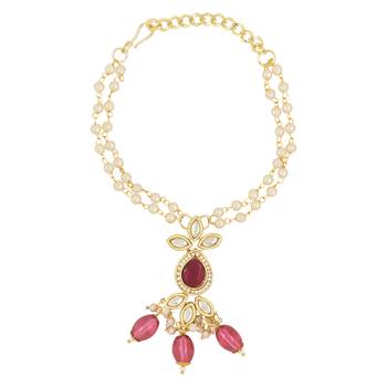 rakshabhandhan special designer pearl hanging lumba bracelet rakhi for bhabhi/sister  1