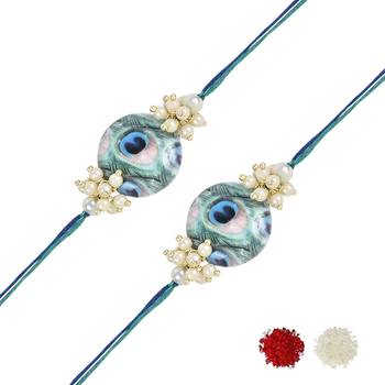 rakshabhandhan special kundan stone rakhi with roli chawal for bhaiya/brother/mens  1
