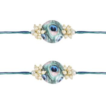 rakshabhandhan special kundan stone rakhi with roli chawal for bhaiya/brother/mens  3