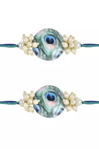 rakshabhandhan special kundan stone rakhi with roli chawal for bhaiya/brother/mens 