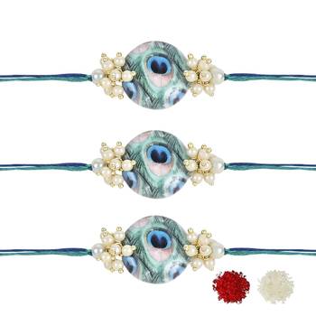 rakshabhandhan special kundan stone rakhi with roli chawal for bhaiya/brother/mens  1