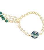 rakshabhandhan special designer pearl hanging lumba bracelet rakhi for bhabhi/sister 