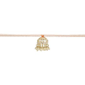 rakshabhandhan special kundan bhaiya bhabhi pearl hanging lumba rakhi bracelet combo set with roli chawal 3