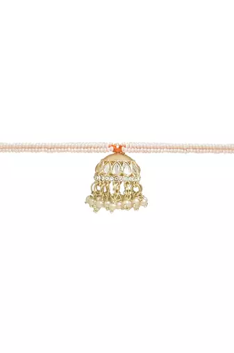rakshabhandhan special kundan bhaiya bhabhi pearl hanging lumba rakhi bracelet combo set with roli chawal