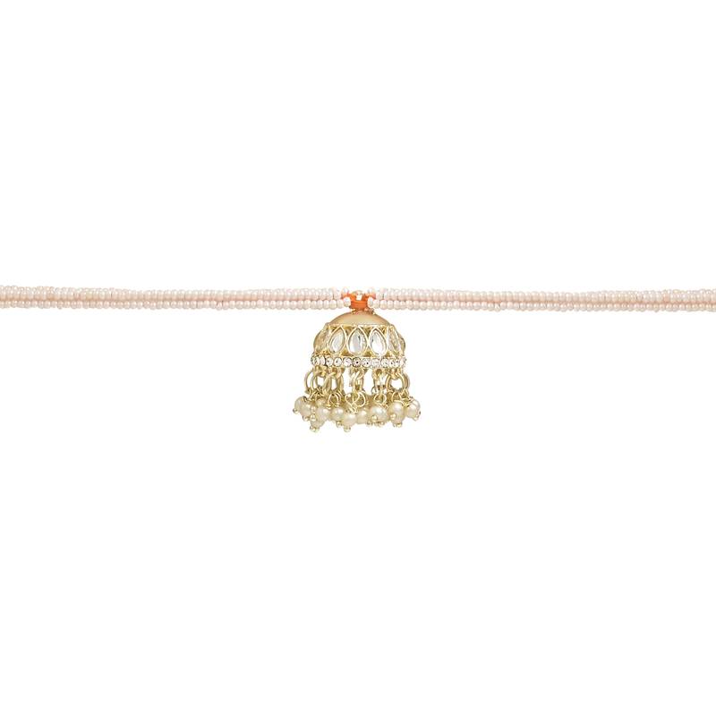 rakshabhandhan special kundan bhaiya bhabhi pearl hanging lumba rakhi bracelet combo set with roli chawal
