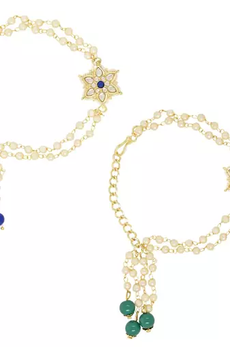 rakshabhandhan special designer pearl hanging lumba combo rakhi for bhabhi/sister 