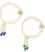 rakshabhandhan special designer pearl hanging lumba combo rakhi for bhabhi/sister 