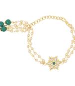 rakshabhandhan special designer pearl hanging lumba bracelet rakhi for bhabhi/sister