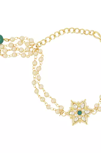 rakshabhandhan special designer pearl hanging lumba bracelet rakhi for bhabhi/sister 