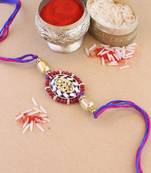rakshabhandhan special kundan stone rakhi with roli chawal for bhaiya/brother/mens 