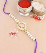 rakshabhandhan special kundan stone rakhi with roli chawal for bhaiya/brother/mens