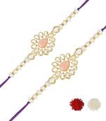 rakshabhandhan special kundan stone rakhi with roli chawal for bhaiya/brother/mens