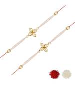 rakshabhandhan special kundan stone rakhi with roli chawal for bhaiya/brother/mens 