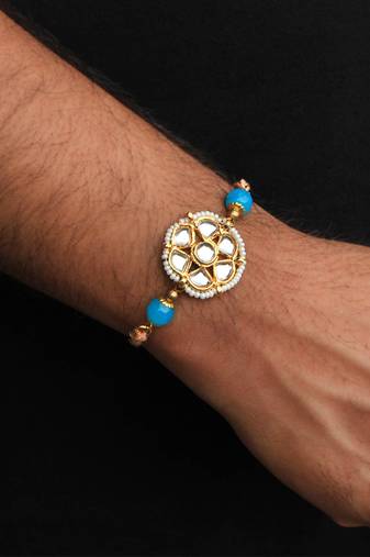 Floral Kundan Rakhi