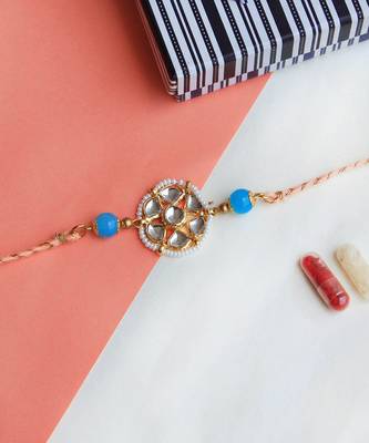 Floral Kundan Rakhi 2