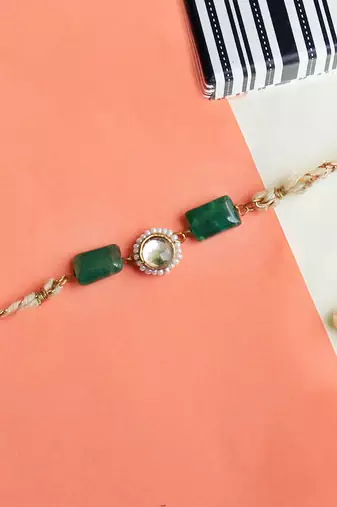 Green Stone Rakhi