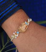 Dazzling Mesh Pearl Rakhi