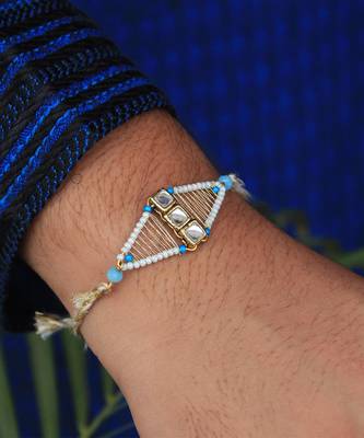 Kundan Encased Rakhi 1