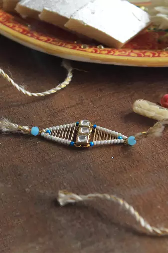 Kundan Encased Rakhi
