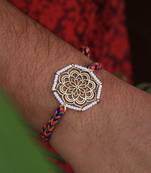 Golden Beaded Mandala Rakhi