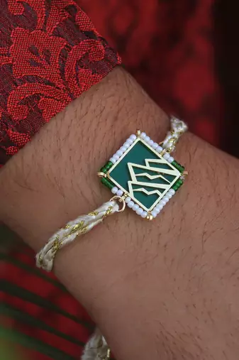 Mountain Calling Beaded Rakhi