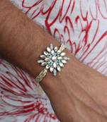 Blossoming Kundan And Bead Work Rakhi