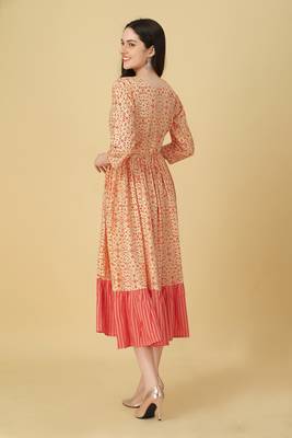 Peach Colour Designer Kurti For Ethnic Girlish Looks 2